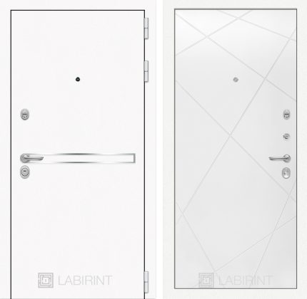 Входная дверь Лайн WHITE 24 - Белый софт