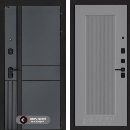 Входная дверь EVOLAB 30 - Серый рельеф софт