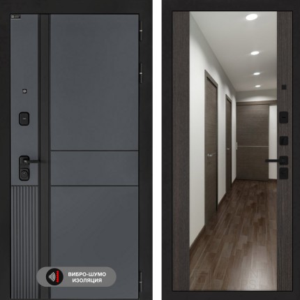 Входная дверь EVOLAB с Зеркалом Максимум - Венге