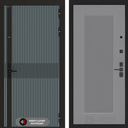 Входная дверь ISSIDA 30 - Серый рельеф софт