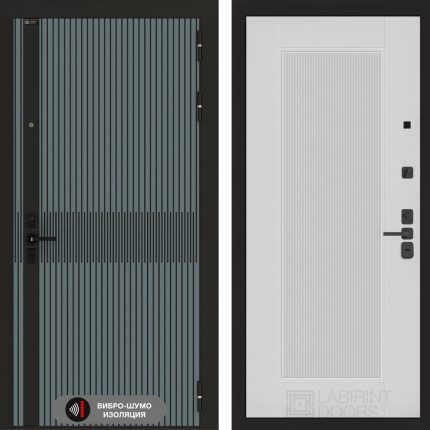 Входная дверь ISSIDA 30 - Белый рельеф софт