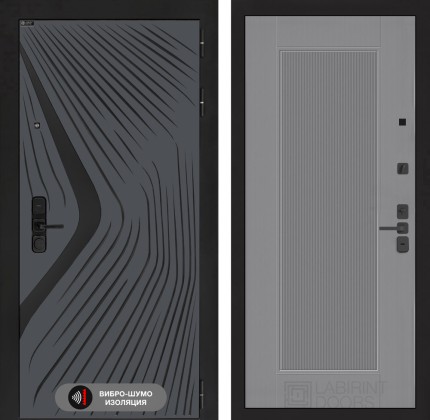 Входная дверь LEOLAB 30 - Серый рельеф софт