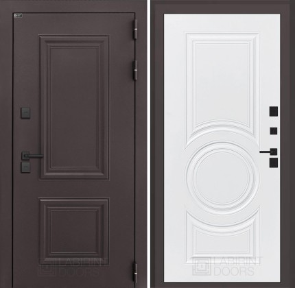 Входная дверь Полярис лайт 23 - Белый софт