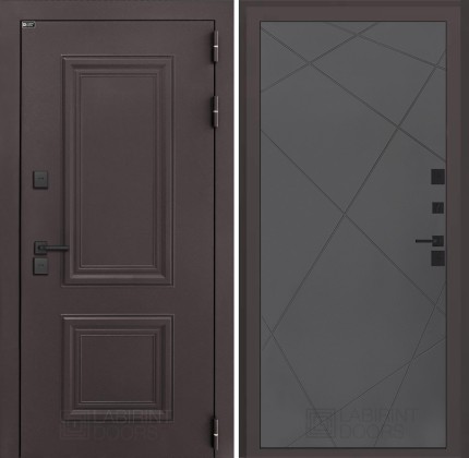 Входная дверь Полярис лайт 24 - Графит софт