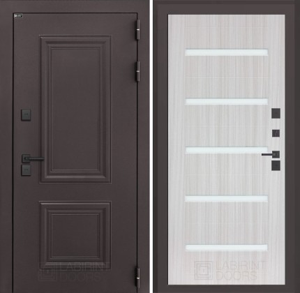 Входная дверь Полярис лайт 01 - Сандал белый со стеклом