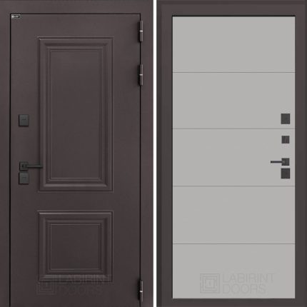 Входная дверь Полярис лайт 13 - Грей софт