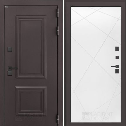 Входная дверь Полярис лайт 24 - Белый софт