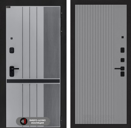 Входная дверь SKYLAB 29 - Серый рельеф софт