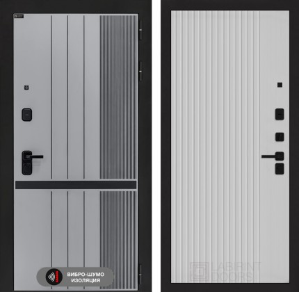 Входная дверь SKYLAB 29 - Белый рельеф софт