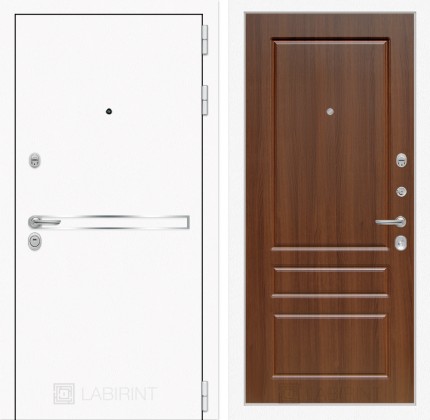 Входная дверь Лайн WHITE 03 - Орех бренди