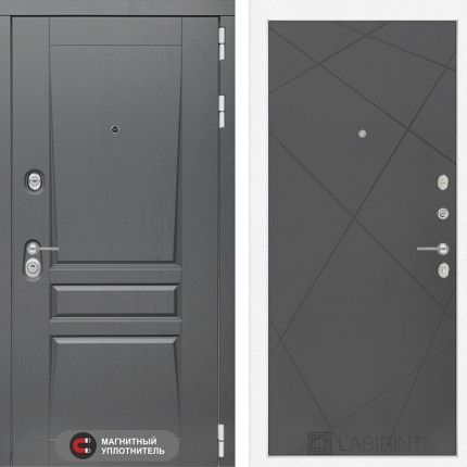 Входная дверь Платинум 24 - Графит софт
