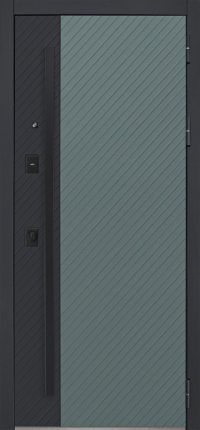 Стальная дверь "Альфа" с зеркалом. Заказная модель.