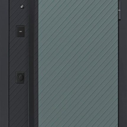 Стальная дверь "Альфа" с зеркалом. Заказная модель.