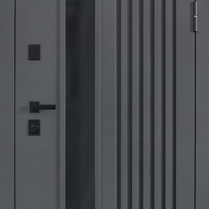 Стальная дверь "Arte" с окном (терморазрыв 3к). Заказная модель.