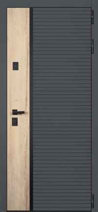 Стальная дверь "Авангард" с зеркалом