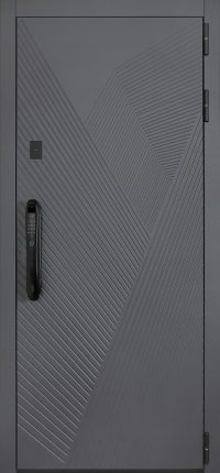 Стальная дверь "Бастион" с зеркалом (биометрический замок)