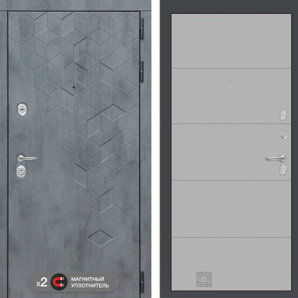Входная дверь Бетон 13 - Грей софт