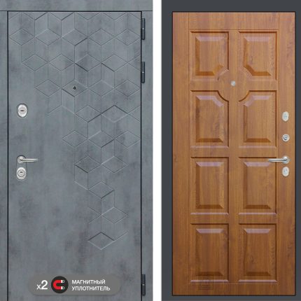 Входная дверь Бетон 17 - Золотой дуб