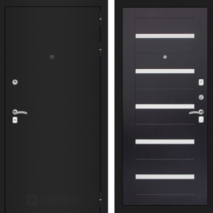 Входная дверь CLASSIC шагрень черная 01 - Венге