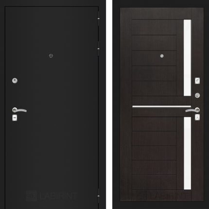 Входная дверь CLASSIC шагрень черная 02 - Венге