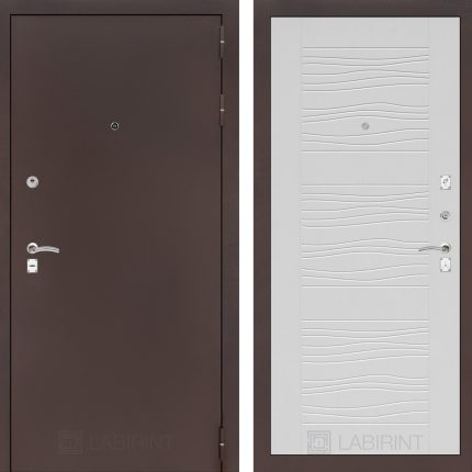 Входная дверь CLASSIC антик медный 06 - Белое дерево