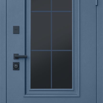 Стальная дверь "Эльбрус" с окном и английской решеткой (терморазрыв 3к)