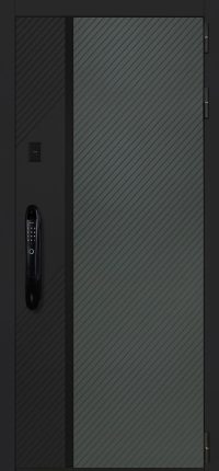 Стальная дверь "Форт" с зеркалом (биометрический замок).