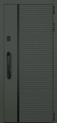 Стальная дверь "Ferrum" с зеркалом с зеркалом (биометрический замок)