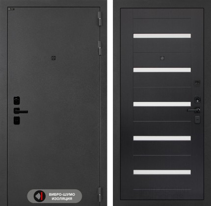 Входная дверь ACUSTICLAB01 - Венге, стекло белое