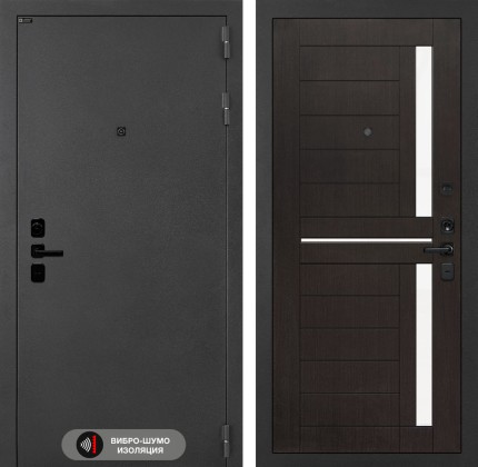 Входная дверь ACUSTICLAB 02 - Венге, стекло белое