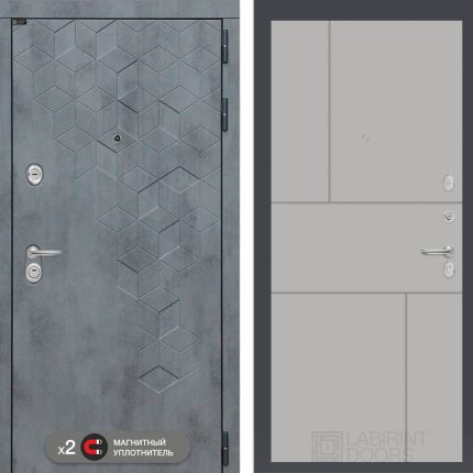 Входная дверь Бетон 21 - Грей софт