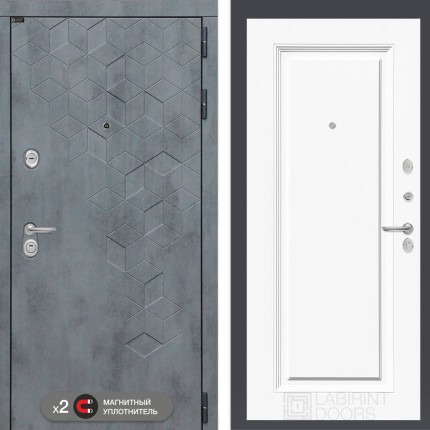 Входная дверь Бетон 27 - Эмаль RAL 9003