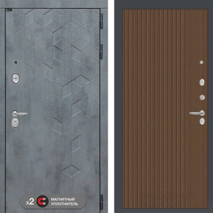 Входная дверь Бетон 29 - Дуб кантри темный