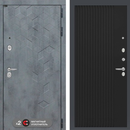 Входная дверь Бетон 29 - Черный кварц