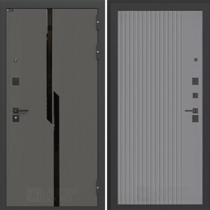 Входная дверь CARBON 29 - Серый рельеф софт