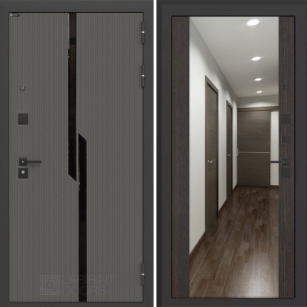 Входная дверь CARBON с зеркалом Максимум - Венге