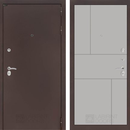 Входная дверь CLASSIC антик медный 21 - Грей софт