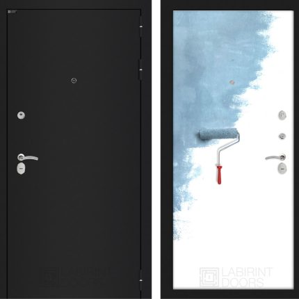 Входная дверь CLASSIC шагрень черная 28 - Грунт под покраску