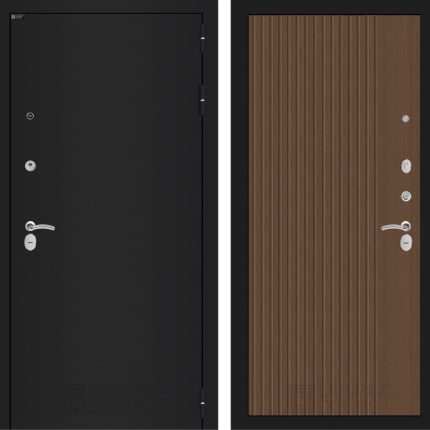 Входная дверь CLASSIC шагрень черная 29 - Дуб кантри темный