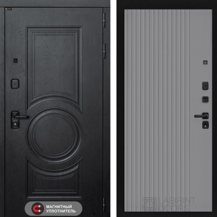 Входная дверь GRAND 29 - Серый рельеф софт