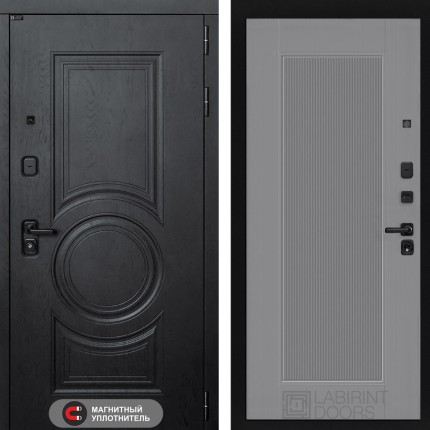 Входная дверь GRAND 30 - Серый рельеф софт