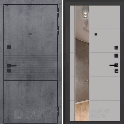 Входная дверь INFINITY с Зеркалом 19 - Грей софт