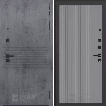 Входная дверь INFINITY 29 - Серый рельеф софт