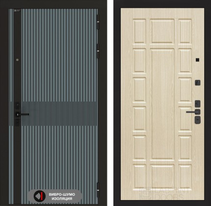 Входная дверь ISSIDA 12 - Беленый дуб