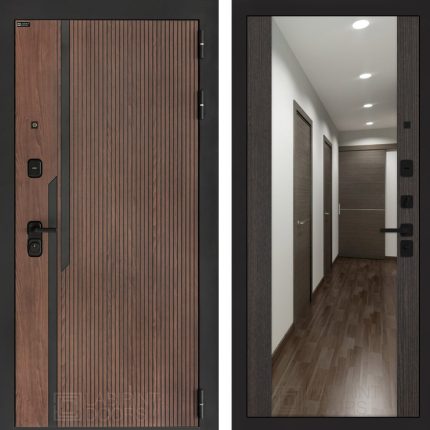 Входная дверь KARMINA с Зеркалом Максимум - Венге