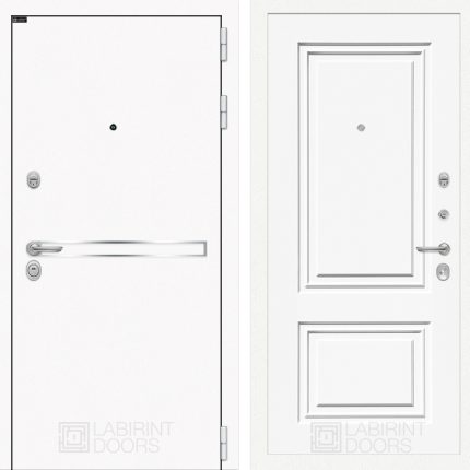 Входная дверь Лайн WHITE 26 - Эмаль RAL 9003