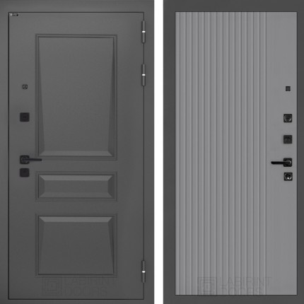 Входная дверь Орлеан 29 - Серый рельеф софт