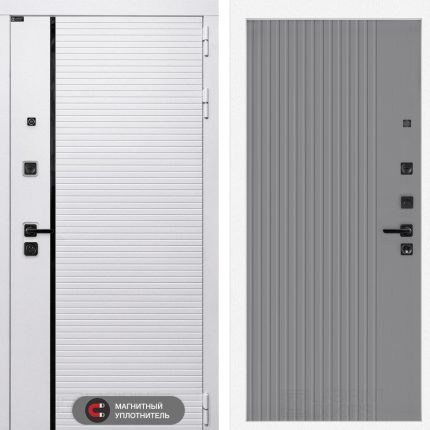 Входная дверь ROYAL 29 - Серый рельеф софт