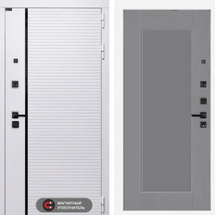 Входная дверь ROYAL 30 - Серый рельеф софт