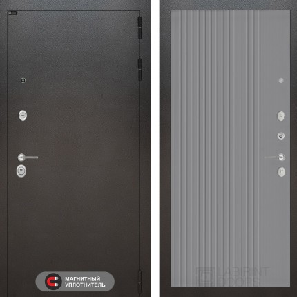 Входная дверь SILVER 29 - Серый рельеф софт